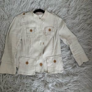 Banana Republic Heritage  linen patch pocket jacket